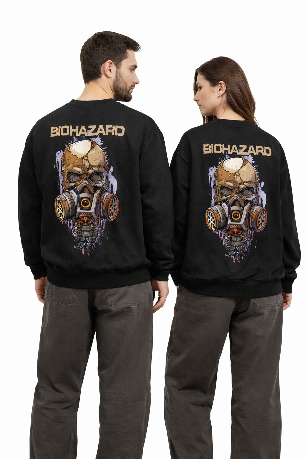 BIOHAZARD Back Print Sweatshirt – Black