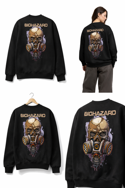 BIOHAZARD Back Print Sweatshirt – Black