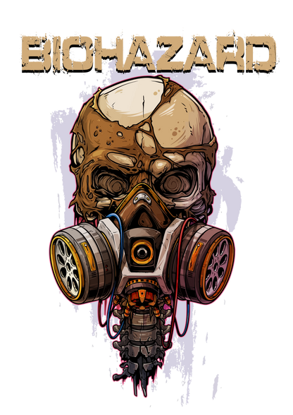 BIOHAZARD Back Print Sweatshirt – Maroon