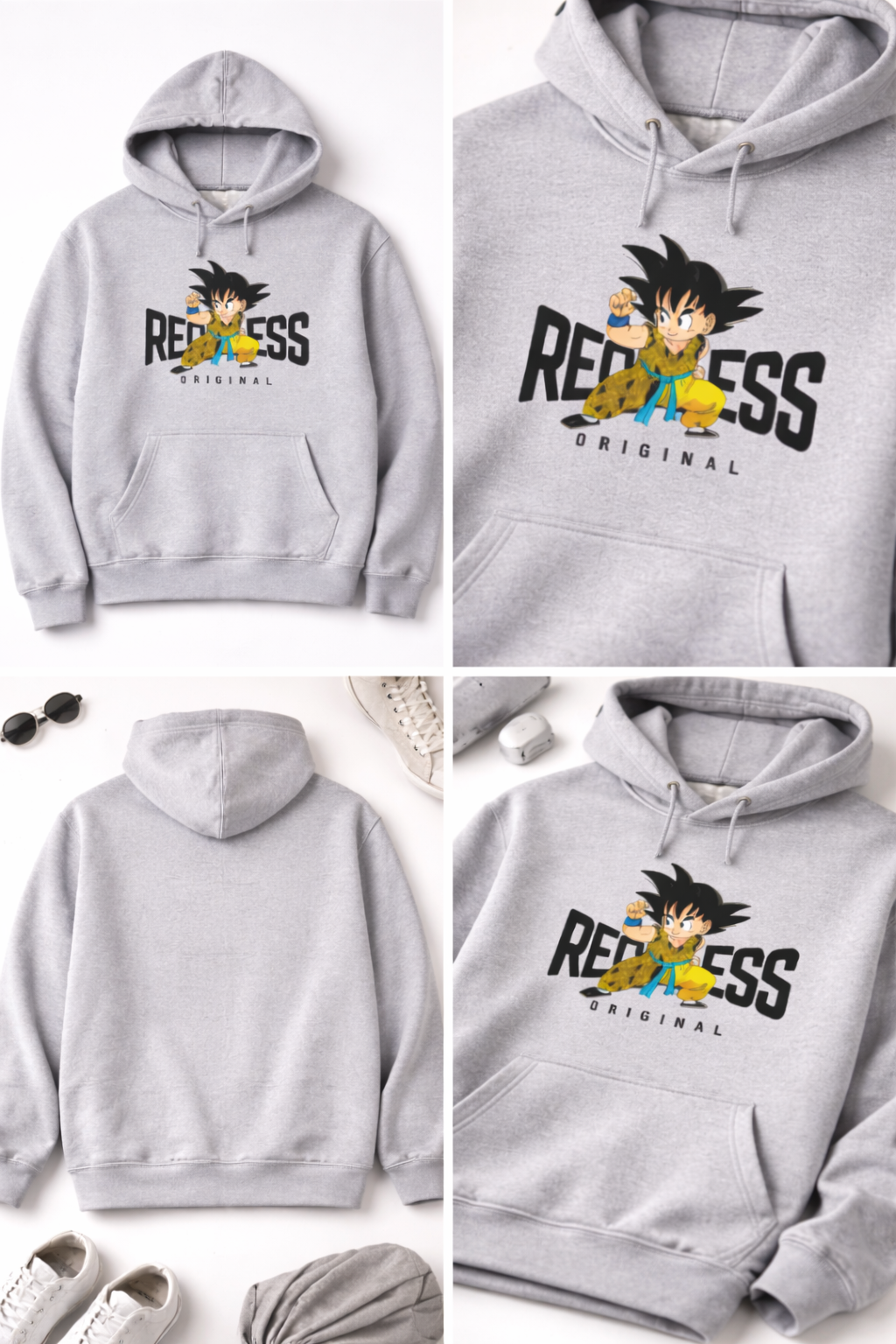 Reckless Original – Grey Hoodie
