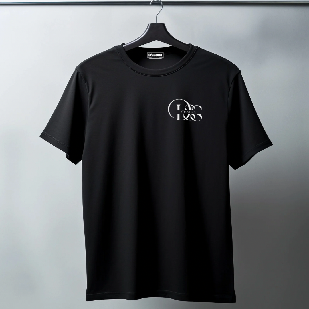 Black Classic Logo Tee