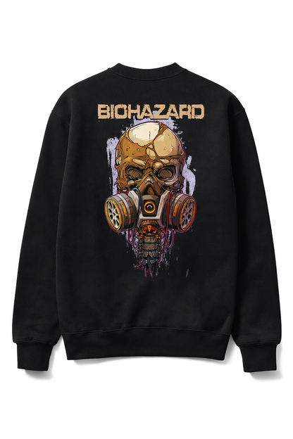 BIOHAZARD Back Print Sweatshirt – Black