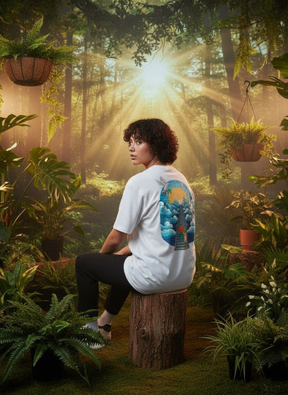 Stairway to the Sky" Graphic T-shirt