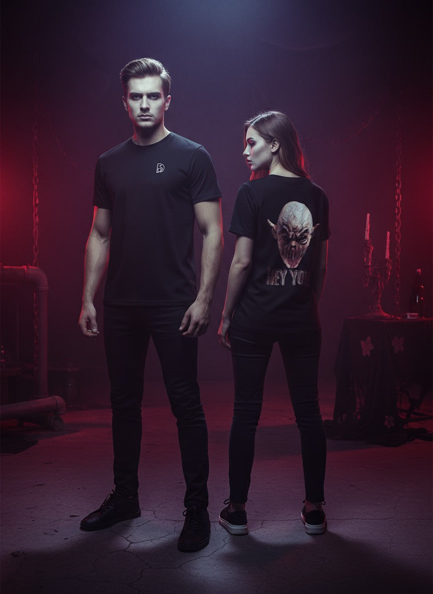 “HEY YOU” Graphic Tee – Dark Edition